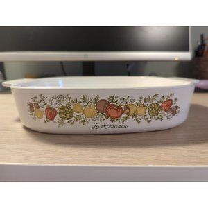 Corning Ware A-10-B Le Romarin 10x10x2 Sq Casserole Dish Spice Of Life, No Lid